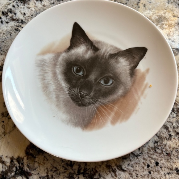 Siamese Cat Collectors Plate Bavaria Schumann Arzberg Germany Porcelain - Picture 4 of 9